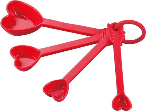 Miniatura 9 de Supreme Housewares Juego de tazas y cucharas medidoras de corazón para uso en interiores y exteriores, fiestas, bodas, cumpleaños, día de San