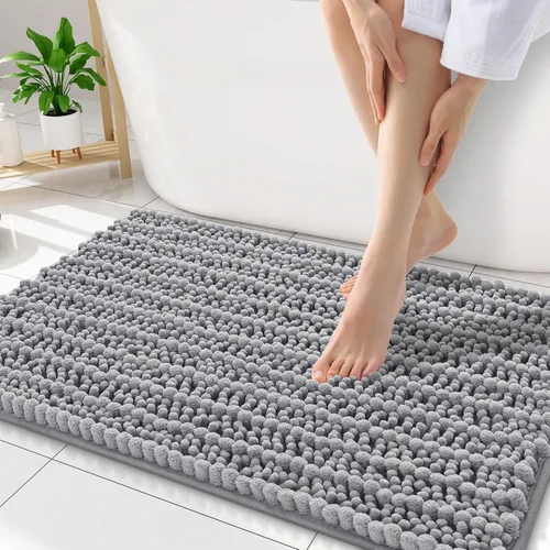 Miniatura 229 de Smiry Alfombras de Baño 24x16 pulgadas, Alfombras de Baño de Chenilla Extra Suaves y Absorbentes, Respaldo de Goma Antideslizante, Lavable a Máquina