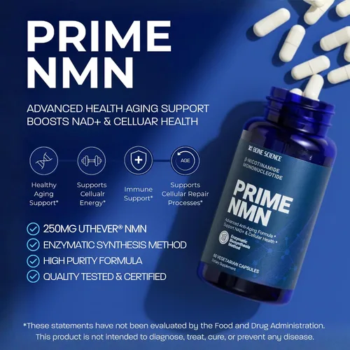 Miniatura 5 de BONE SCIENCE Uthever NMN & Pterostilbene Complejo 6 en 1 con resveratrol, glutatión y bioperina, precursor estabilizado de NAD+ de alta pureza