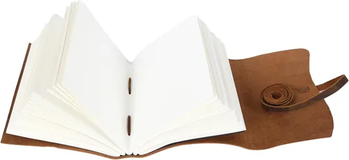 Miniatura 4 de KomalC Diario de cuero hecho a mano Diario de escritura Bloc de notas diario encuadernado para hombres y mujeres, papel sin líneas