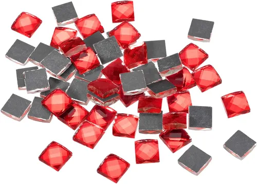 Miniatura 8 de MECCANIXITY Azulejos de mosaico, 55 piezas, 13 caras de cristal con purpurina de 0.4 x 0.4 in para manualidades a granel, kits de arte de mosaico