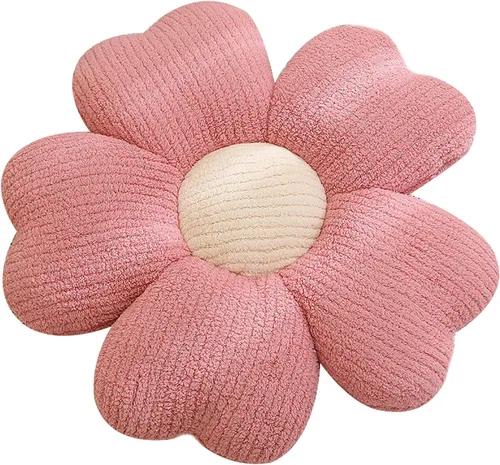 HANDKEI Bonita almohada en forma de flor, cojín en forma de flor, bonita decoración de habitación y almohada de felpa para dormitorio, sofá o silla