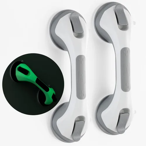Miniatura 23 de TAILI - Barras de sujeción para la ducha con ventosa, paquete de 2 unidades, de 16 pulgadas, resistente y removible, sin taladro, impermeable