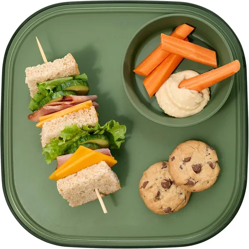 Miniatura 8 de Madesmart Dipware - Plato de comedor reutilizable, bandeja para servir aperitivos y aperitivos, sándwiches, humus, salsas, cuenco apilable