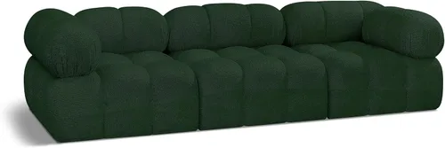 Miniatura 59 de Meridian Furniture 611Cream-S68A Colección Ames Moderno Sofá modular contemporáneo con tela de boucle color crema, modular para crear