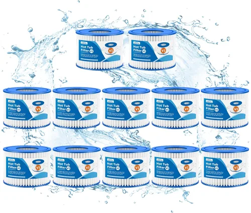 Miniatura 8 de Paquete de 12 filtros tipo VI. Cartucho de repuesto para filtro de bañera de hidromasaje y spa. Compatible con Coleman SaluSpa 90353E, 58323E