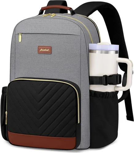 Miniatura 15 de Mochila para Laptop para Mujeres Mochila de Libros: Mochilas de Trabajo y Escuela de 15.6 pulgadas con Bolsillo con Compartimento para Taza de Gran