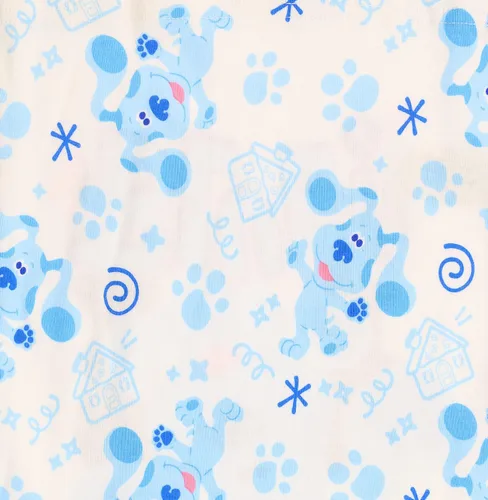 Miniatura 4 de Blues Clues Pijama de algodón para niños conjunto de ropa de dormir de 2 piezas con pantuflas Cozeez a juego talla 2 a 5 para niños pequeños