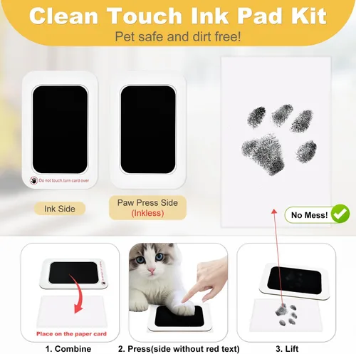 Miniatura 2 de Kit de impresión de patas para perros, kit de impresión de huellas de perro, kit de impresión de huellas de mascotas, kit de impresión de nariz