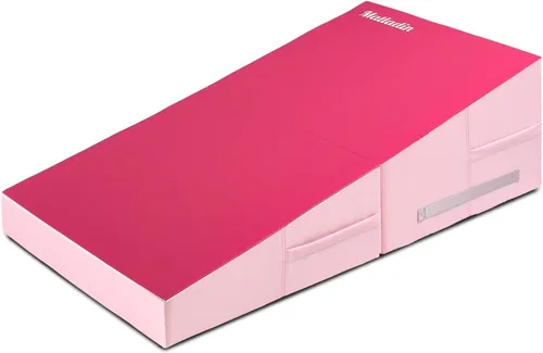 Miniatura 9 de Matladin Colchoneta de Volteretas de 48"x24"x14" - Colchoneta Plegable de Gimnasia Cuña de Queso para Niños, Niñas Entrenamiento en Casa