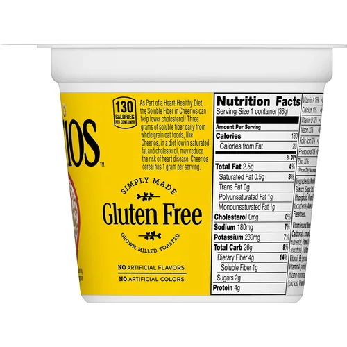 Miniatura 2 de Original Cheerios Heart Healthy - Vaso de cereales (paquete de 12) y cereal saludable Cheerios Heart, cereales sin gluten con avena integral