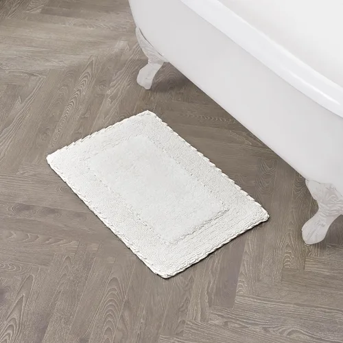 Miniatura 10 de Laura Ashley Ruffle tapete para baño de algodón de 17 x 24 pulgadas