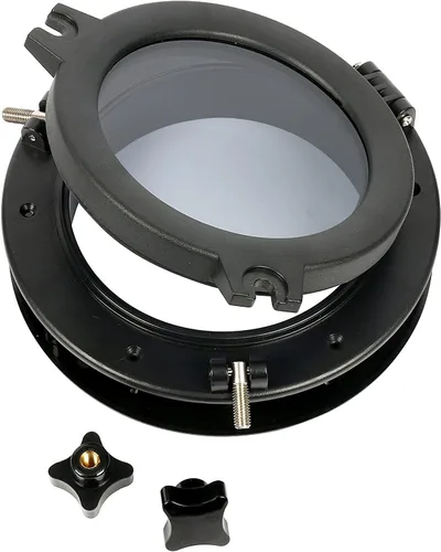 Miniatura 5 de Amarine Made 2 piezas de lancha yate de apertura redonda Portlight Porthole de 8.5 pulgadas de repuesto para ventana de orificio de puerto - vidrio