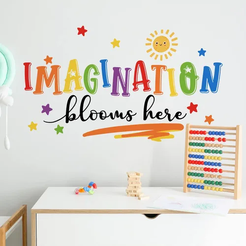 Miniatura 10 de Mfault Calcomanías de pared de libro de lectura de mono, la lectura te llevará a todas partes, decoración de aula de guardería, arte de dormitorio