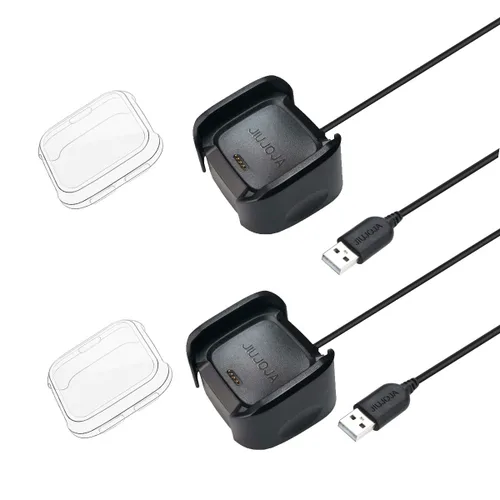 Miniatura 8 de Paquete de 2 bases de carga compatibles con cargador Fitbit Versa/Lite/SE, (no para Versa 2), soporte de cable para reloj inteligente