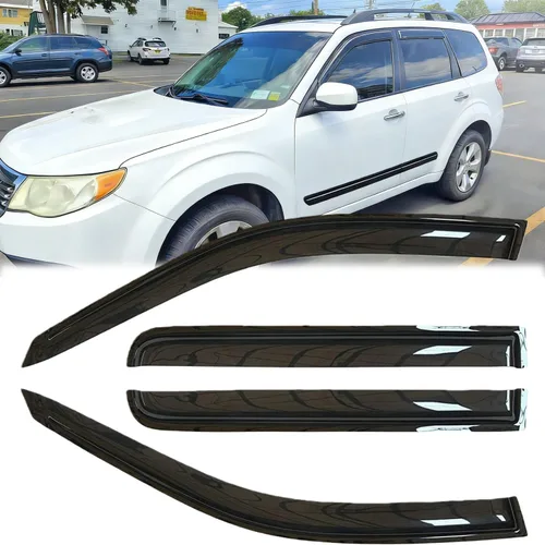Miniatura 11 de 94229 Deflector de viento para ventana lateral, compatible con Mitsubishi Lancer 2002-2006, juego de 4 protectores de canal exterior con cinta