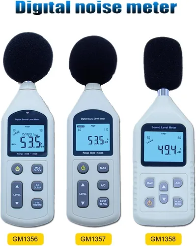 CGOLDENWALL Medidor de nivel de sonido digital de 30 ~ 130 dB Probador de ruido Recodificador de medidor de decibelios adecuado para