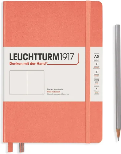 Miniatura 35 de LEUCHTTURM1917 - Cuaderno de tapa dura mediano A5 con 251 páginas numeradas para escritura y diario (verde menta, con puntos)