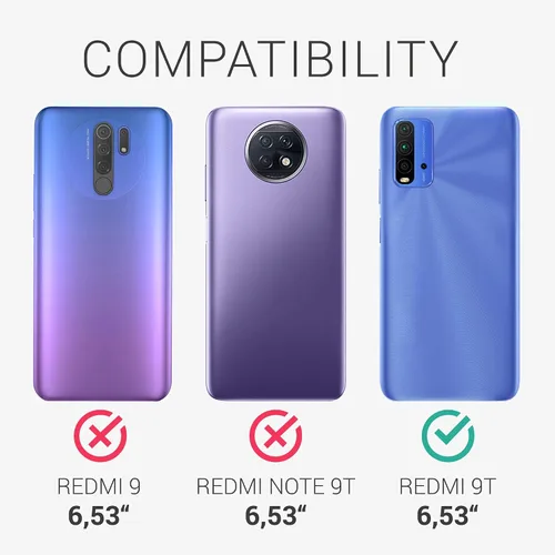 Miniatura 6 de kwmobile Funda compatible con Xiaomi Redmi 9T - Funda protectora de silicona TPU suave y delgada - Arándano