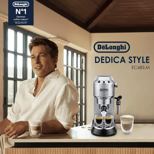 Miniatura 9 de De'Longhi EC685M Dedica Deluxe - Máquina automática de café expreso, 35 onzas, 1, metálico
