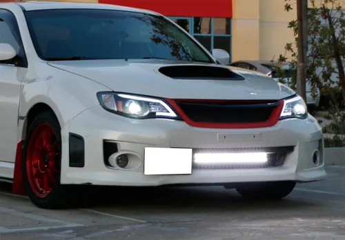 Miniatura 5 de iJDMTOY Barra de luz LED de 25 pulgadas para montaje en rejilla inferior compatible con Subaru Impreza WRX/STI, Incl 2011-14 (1) Barra de luz LED