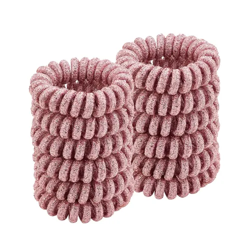 Miniatura 6 de Lazos para el cabello en espiral para soportes gruesos para cola de caballo (paño marino, 12 piezas) – sin arrugas para todo tipo de cabello Tela