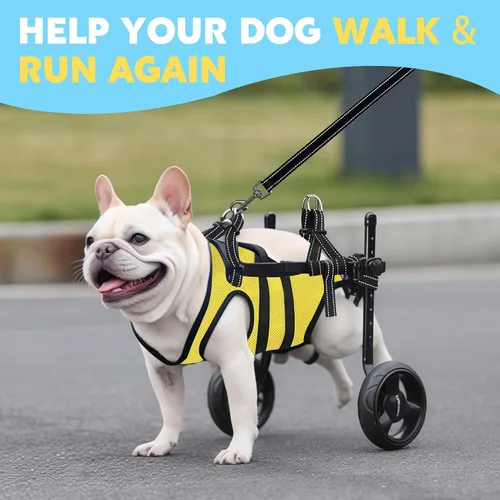 Miniatura 9 de Arnés de repuesto para silla de ruedas para perros pequeños, chaleco ajustable para silla de ruedas para soporte de patas traseras, se adapta a