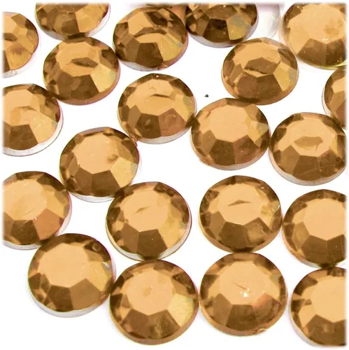 Miniatura 9 de The Crafts Outlet 144 diamantes de imitación redondos de 0.630 in - parte trasera plana rojo rubí rojo