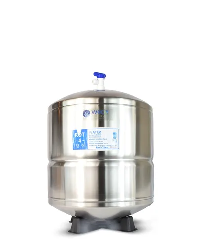 Miniatura 16 de Tanque de almacenamiento de agua a presión - Tanque de agua de ósmosis inversa con conexiones de acero inoxidable y válvula de bola - Sistema