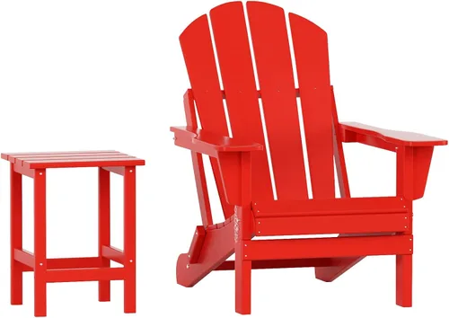 Miniatura 23 de WO Home Furniture - Juego de 3 sillas plegables para exteriores, mesa auxiliar, resistente a la intemperie y a los rayos UV, para césped, jardín