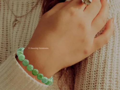 Miniatura 738 de Amazing Gemstone Pulsera de cristal para mujeres y hombres, pulsera de cristal curativo de protección, pulsera elástica con cuentas de piedras