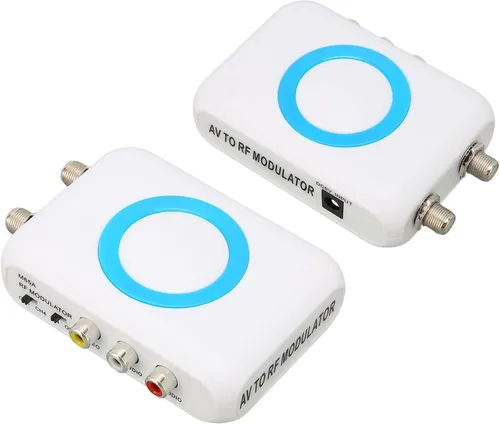 Miniatura 9 de ASHATA Modulador RF M65ANTSC, modulador de RF de audio de vídeo HD, adaptador coaxial, convertidor de demodulador VHF para consola de juegos Fire