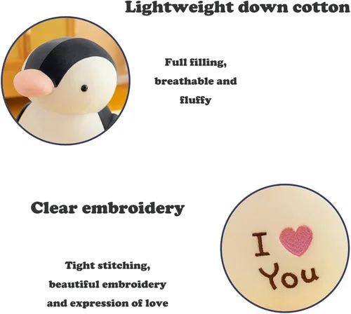Miniatura 3 de Peluche de pingüino de 9.8 pulgadas, lindo pingüino de peluche para niños