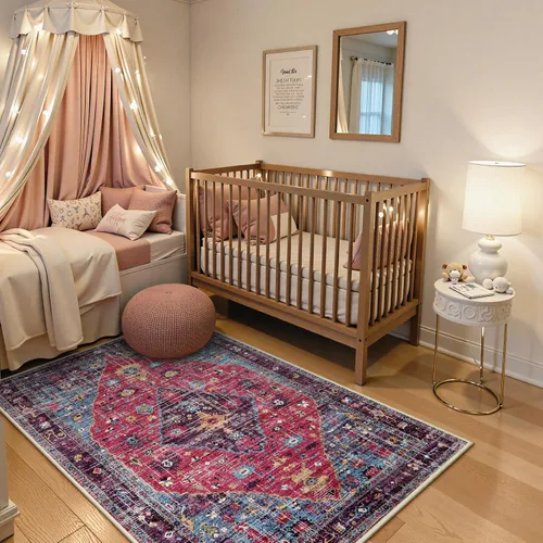 Miniatura 155 de Lahome Alfombra Bohemia Tribal Lavable de 3 x 5, Alfombras Antideslizantes para Entrada, Dormitorio, Sala de Estar, Vintage, Ultra Suave, No