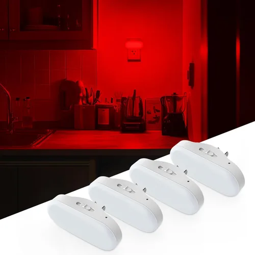 Miniatura 18 de DORESshop Luz nocturna azul, encendido/apagado automático, brillo ajustable de 0-100 lúmenes, enchufe regulable en la pared luz nocturna