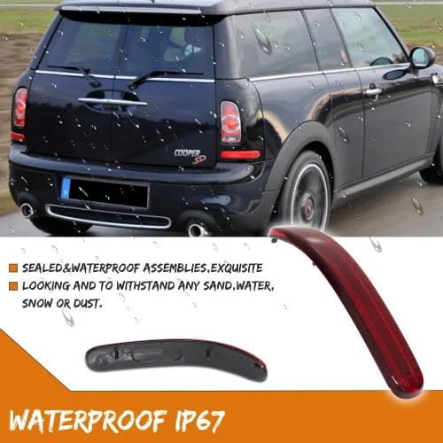 Miniatura 5 de ADIIL Reflector de parachoques trasero Carcasas de luz de freno de cola Lámparas de señal de giro Kit de accesorios para Mini Cooper Clubman R55