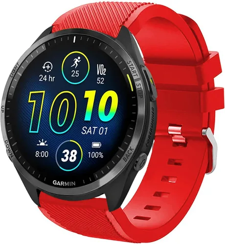 Miniatura 5 de Lamshaw Correas compatibles con Garmin Forerunner 965, correas de repuesto clásicas de silicona compatibles con reloj inteligente Garmin Forerunner