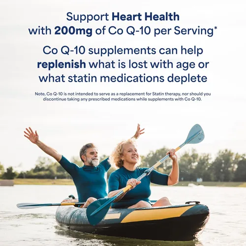 Miniatura 5 de Puritan's Pride Coenzima CoQ10 200 mg, suplemento dietético para la salud del corazón, presión arterial, salud oral de las encías y apoyo saludable