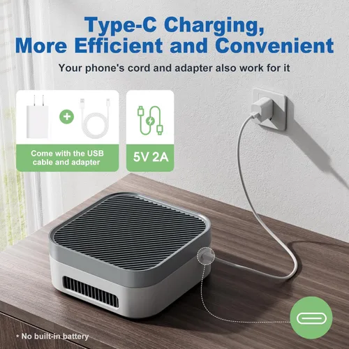 Miniatura 7 de Purificador de aire H13 True HEPA para mascotas, paquete de 2 unidades para dormitorio de hasta 1200 pies cuadrados, purificador de aire True HEPA