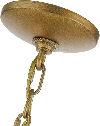 Miniatura 8 de Livex Lighting 6516-48 Pennington Lámpara de araña de 6 luces, hoja de oro antiguo