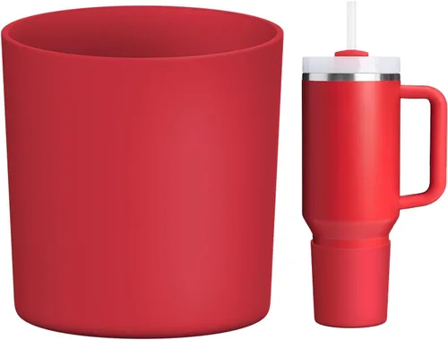 Miniatura 10 de WUQID Bota de silicona superior compatible con Stanley Quencher H2.0 e IceFlow Flip y ProTour de 40oz 30oz 20oz 14oz, se ajusta al mismo diámetro