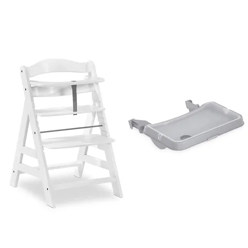 Miniatura 12 de hauck Alpha+ Grow Along - Trona elevada de madera de haya maciza con asiento ajustable, arnés de seguridad de 5 puntos y barra de parachoques