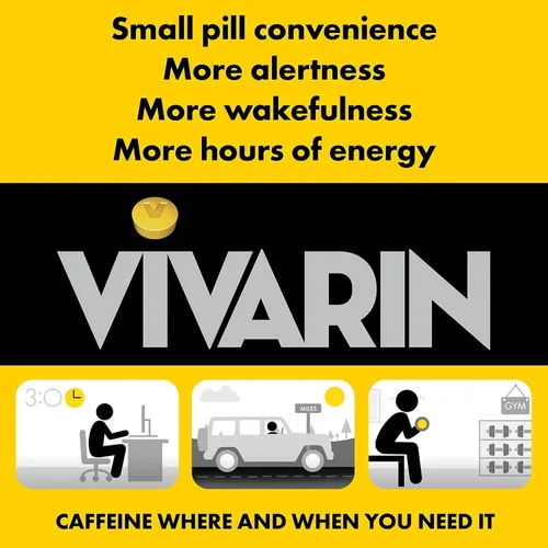 Miniatura 4 de Vivarin Ayuda para el estado de alerta con cafeína, tabletas de 40 ea (paquete de 6)