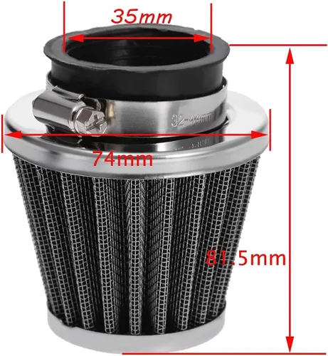 Miniatura 7 de Carburador PZ19 y filtro de aire de 1.378 in de repuesto para motocicleta de 50 cc, 70 cc, 80 cc, 90 cc, 110 cc, 125 cc, ATV Dirt Pit Bike Taotao