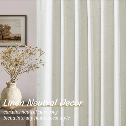 Miniatura 6 de UHITECH Cortinas opacas de 35 pulgadas de largo para sala de estar, 2 paneles, cortina opaca corta para cocina para ventanas pequeñas, cortinas