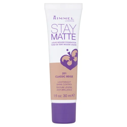 Miniatura 40 de Rimmel London Stay Matte Liquid Mousse - 305 Buff - Base, ligera, control del brillo, sin aceite, 1 oz