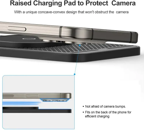 Miniatura 3 de Cargador inalámbrico magnético para Tacoma y 4Runner Phone Almohadilla de carga antideslizante para Tacoma 2024-2026/4Runner 2025+ Cargador Magsafe