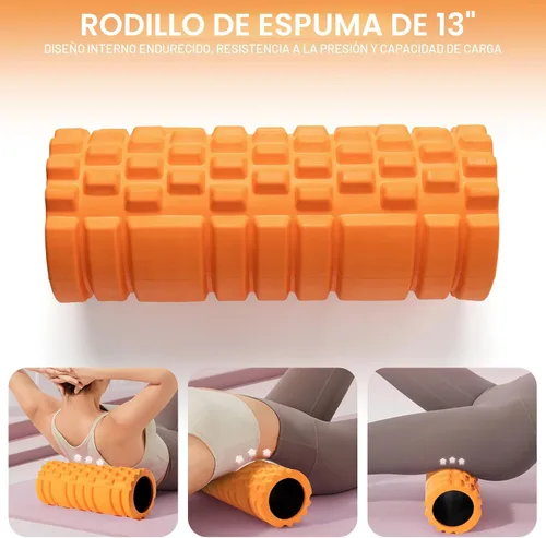 Miniatura 2 de Krightlink Juego de rodillos de espuma 5 en 1 para masaje muscular de tejido profundo, rodillo de espuma para ejercicio de fitness, rodillo