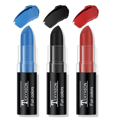 Miniatura 13 de 2 unidades de pintura roja para rostro y cuerpo, fácil de mezclar, para béisbol, fútbol, Halloween, disfraz de vampiro, bromista y payaso, crema