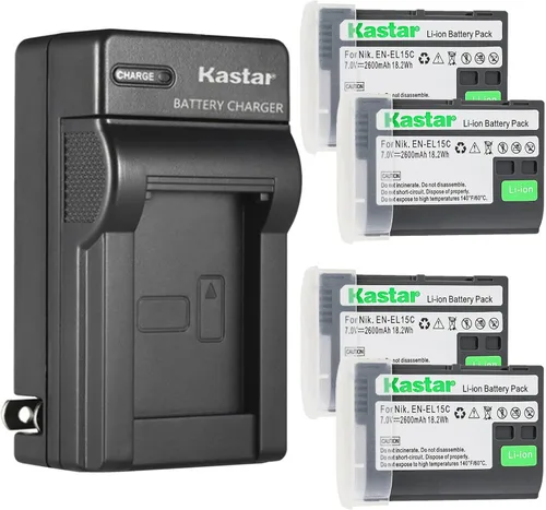 Miniatura 7 de Kastar Reemplazo del cargador de batería de pared de CA para batería Nikon EN-EL15 EN-EL15a EN-EL15b EN-EL15c EN-EL15e, MH-25 MH-25a MH-25b, MB-D11